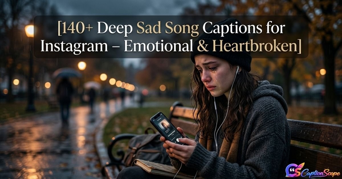 Sad Song Captions for Instagram