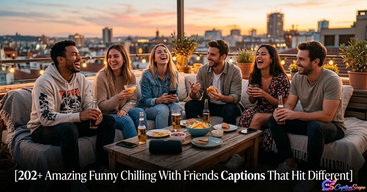 Chilling With Friends Captions