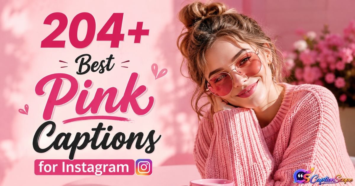 Pink Captions