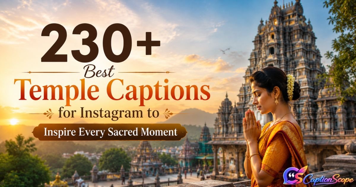 Temple Captions for Instagram