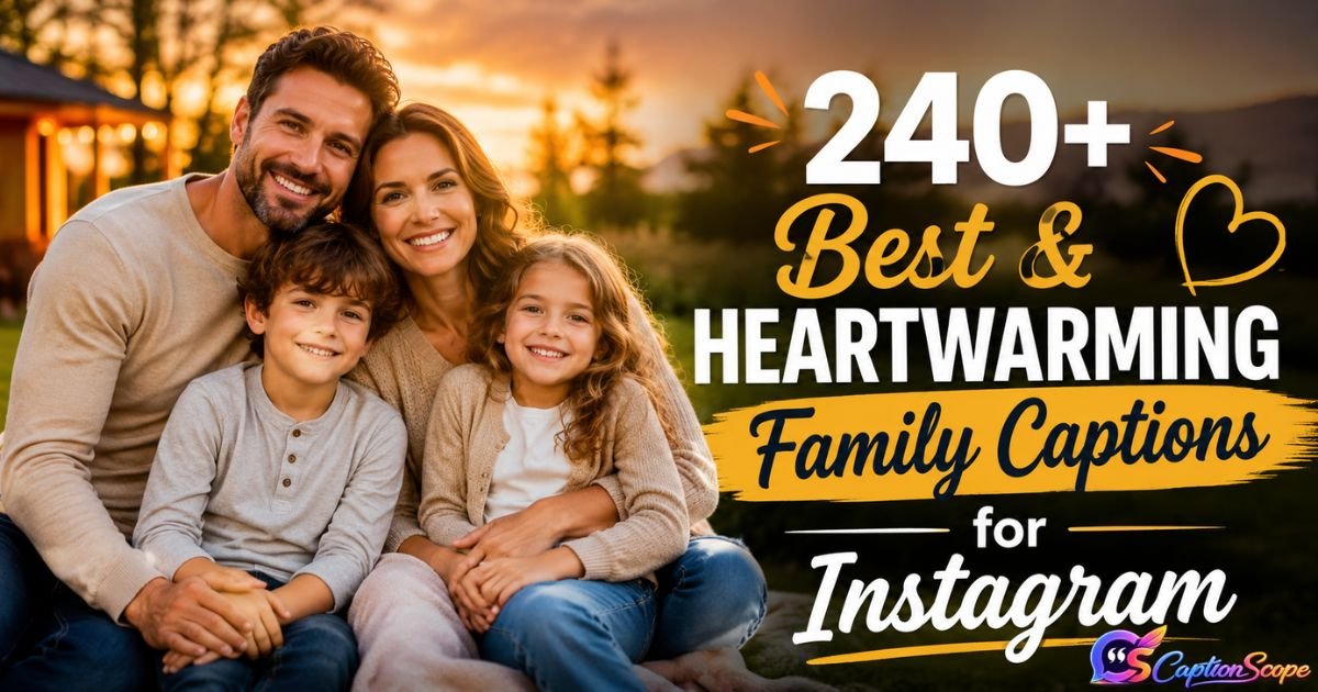 Heartwarming Family Captions