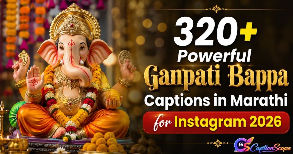 Ganpati Bappa Captions in Marathi