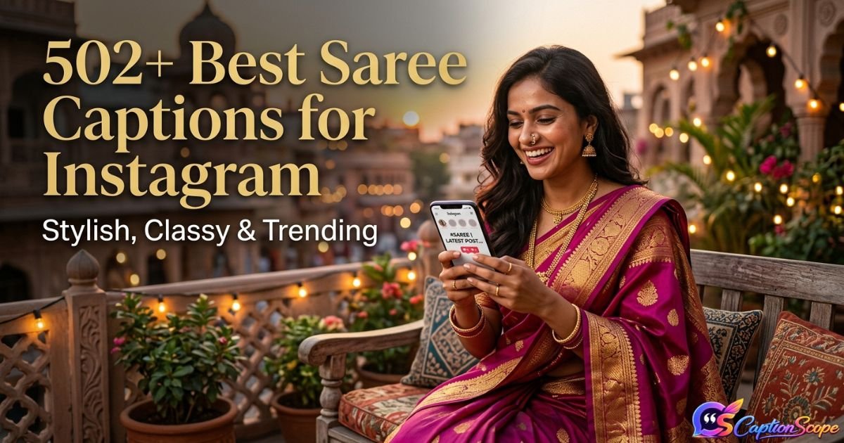Saree Captions