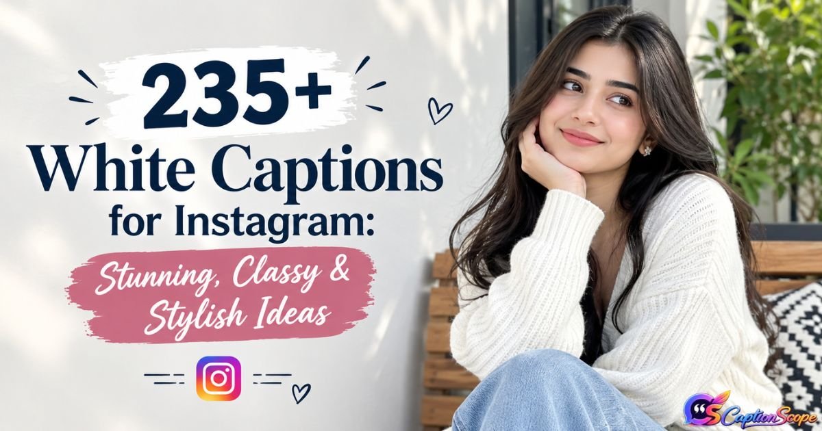 White Captions for Instagram