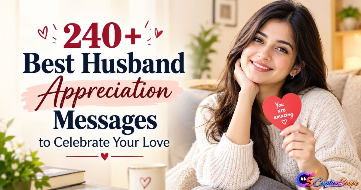 Husband Appreciation Messages