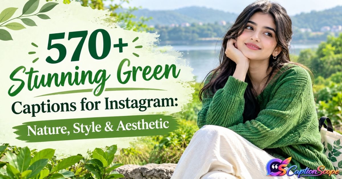 Green Captions for Instagram