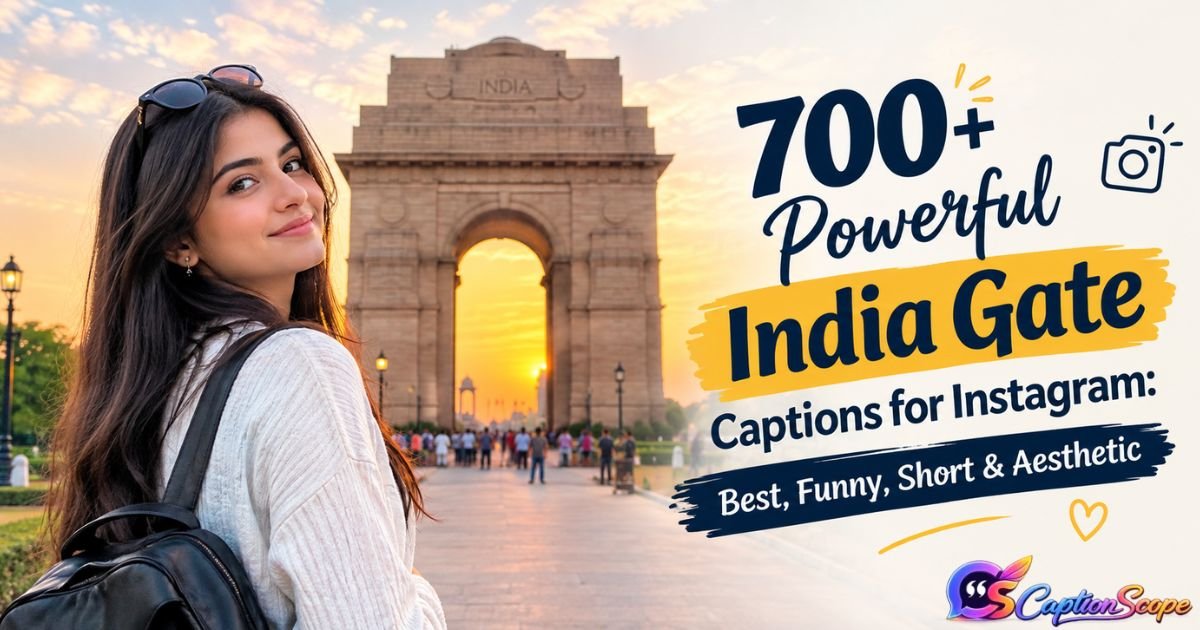 India Gate Captions