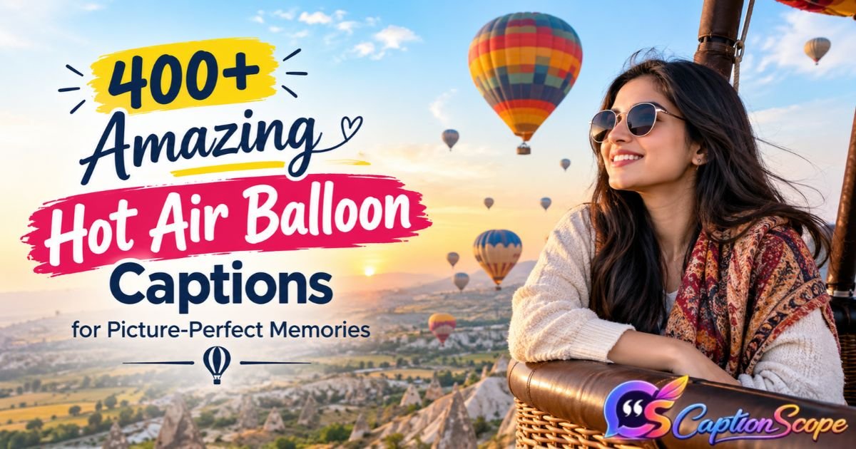 Hot Air Balloon Captions