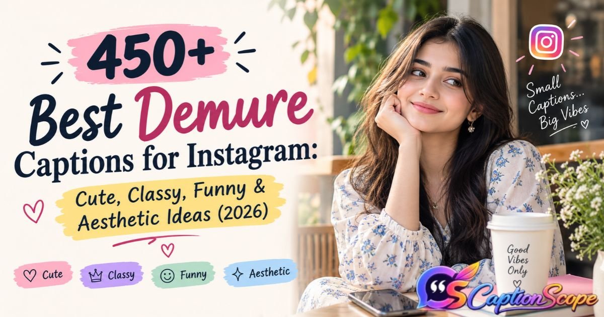 Demure Captions for Instagram